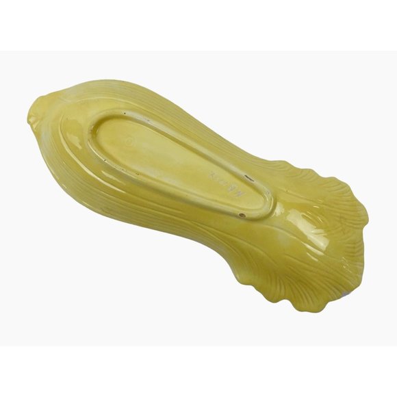 Vintage Celery Veggie Serving Dish Glazed Pottery Ceramic Painted Kitchen Decor - Picture 2 of 10